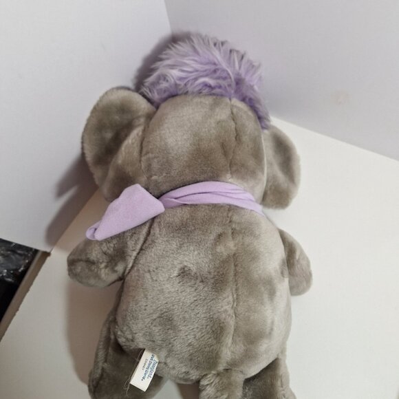 Disney Bianca Plush Mouse Purple Bow 16" Vintage 80s Made in Korea - Picture 13 of 16